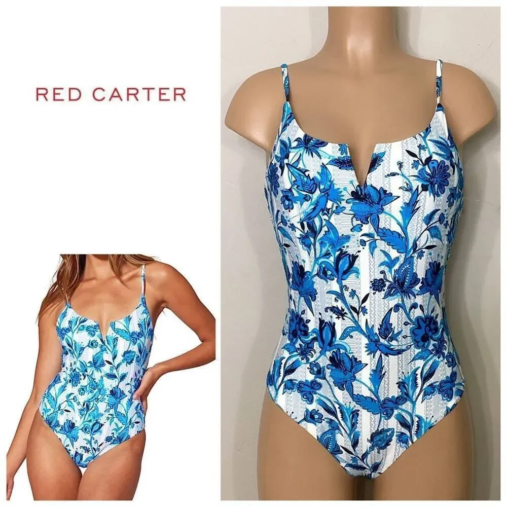 New. Red Carter floral swimsuit. Large. Retails $168